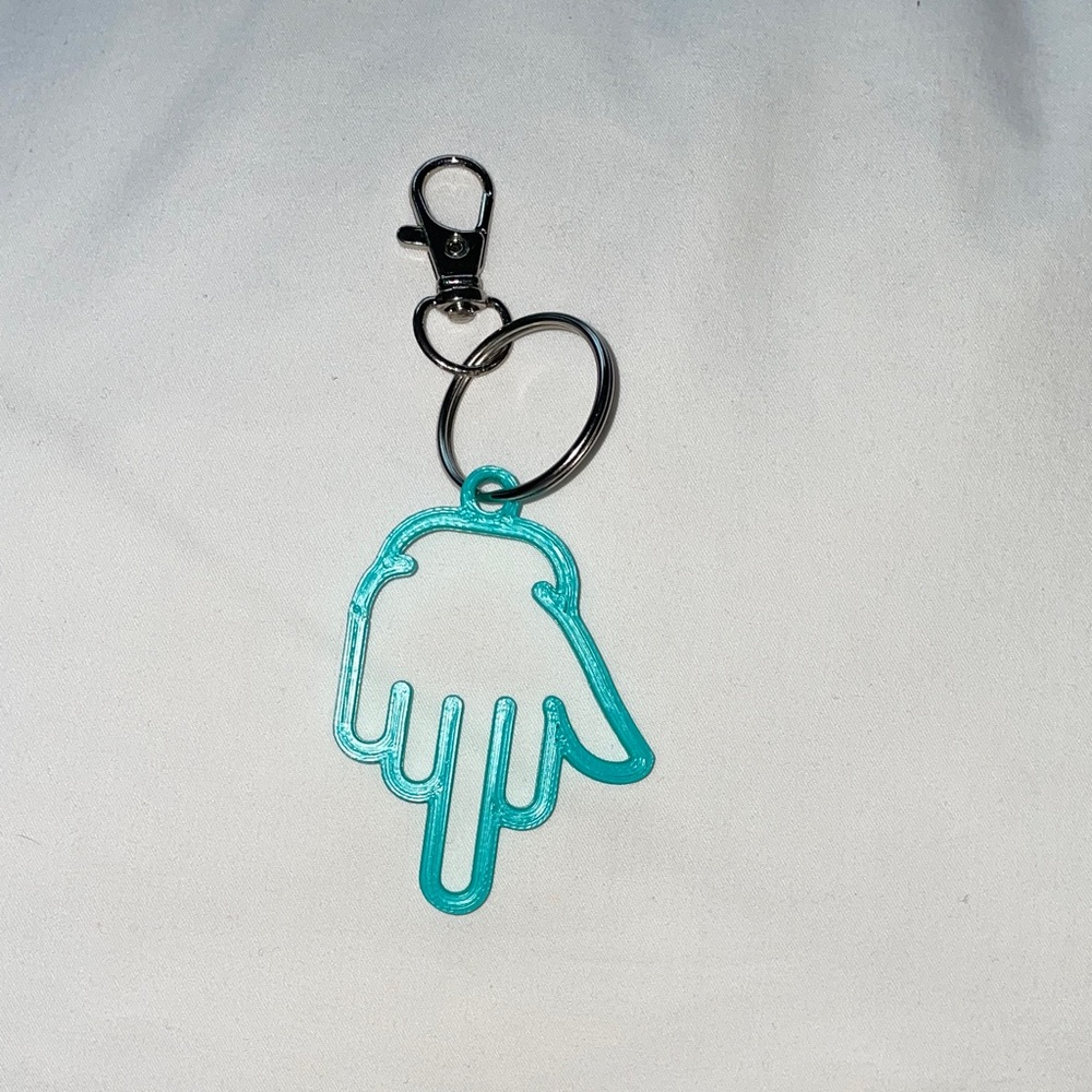 Turquoise Hamsa Hand Keychain
